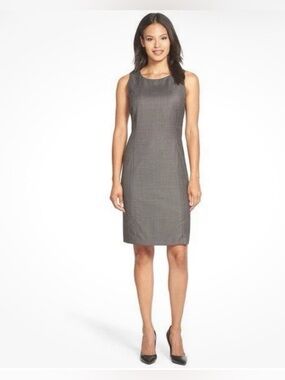 Lafayette 148 New York Charcoal Sheath Dress